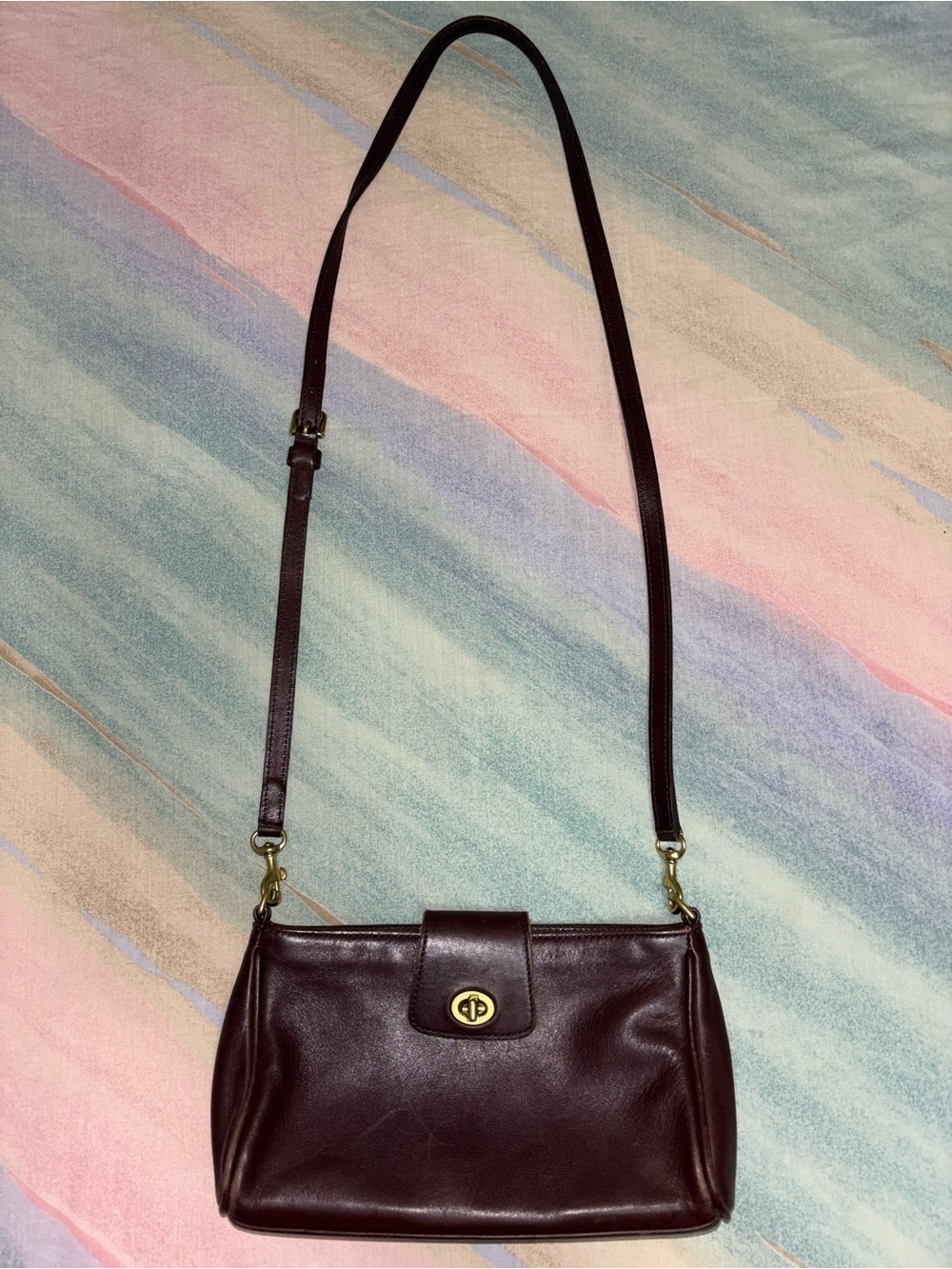 Vintage Coach Legacy Demi Crossbody Bag 9154 brown